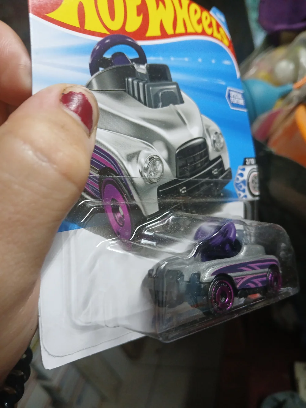 silver and purple Hot Wheels Pedal Driver is part of the 2026 Rod Squad series (